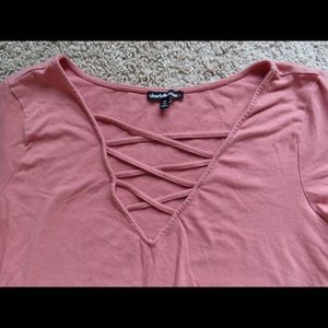 Charlotte Russe Criss Cross Body Suit